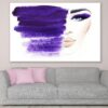 Makeup Woman Face Purple Abstract Watercolor Painting Print 100% Australian Made - Image 2