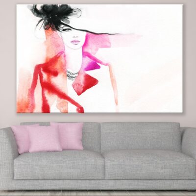 Elegant woman in Hat Fashion Watercolor Painting Print 100% Australian Made