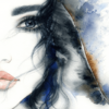 Woman Closeup Face Abstract Watercolor Painting Print 100% Australian Made - Image 3