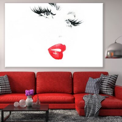 Makeup Woman Face Abstract Watercolor Painting Print 100% Australian Made