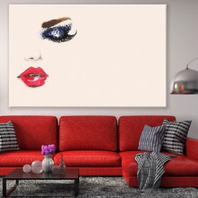 Woman Face Closeup Abstract Watercolor Painting Print 100% Australian Made