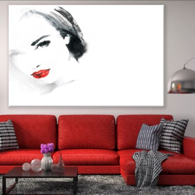 Makeup Woman Abstract Watercolor Painting Print 100% Australian Made