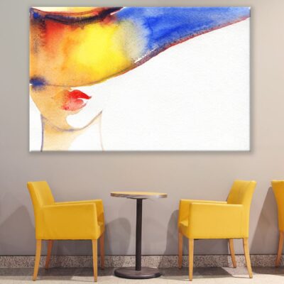 Woman Face Elegant Hat Fashion Watercolor Painting Print 100% Australian Made