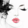 Fashion Woman Face Closeup Watercolor Painting Print 100% Australian Made - Image 3