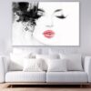 Fashion Woman Face Closeup Watercolor Painting Print 100% Australian Made