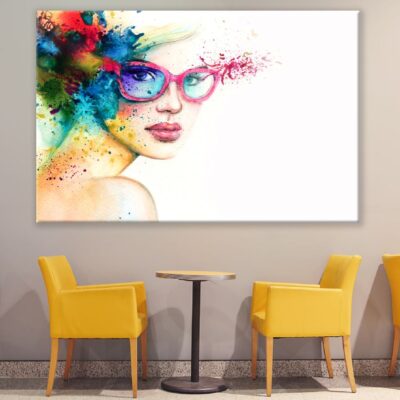 Woman with Sunglasses Abstract Watercolor Painting Print 100% Australian Made