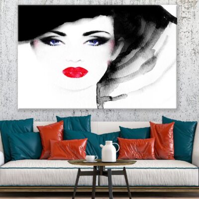 Woman Face Closeup Watercolor Painting Print 100% Australian Made