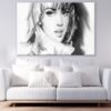 Young Girl With Short Hair B&W Abstract Watercolor Painting Print 100% Australian Made