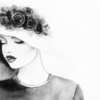 Pretty Girl with Elegant Hat B&W Abstract Watercolor Painting Print 100% Australian Made - Image 3