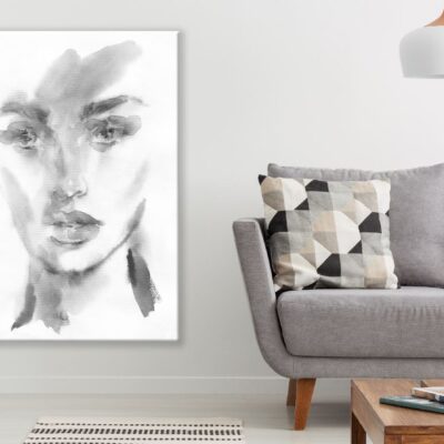 Abstract Woman Face Fashion Vector Design Print 100% Australian Made