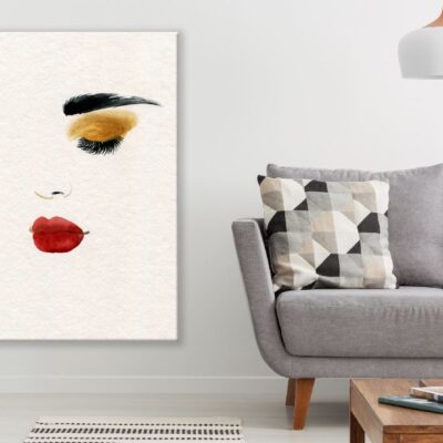 Makeup Woman Face Watercolor Painting Print 100% Australian Made