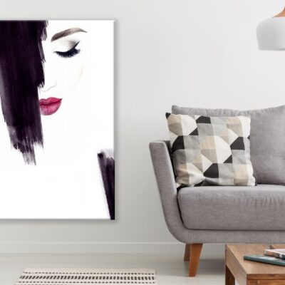 Makeup Woman Face Watercolor Painting Print 100% Australian Made