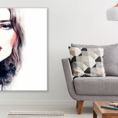 Woman Face Abstract Watercolor Painting Print 100% Australian Made