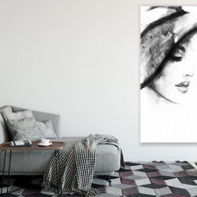 Woman with Elegant Hat Abstract Fashion Watercolor Painting Print 100% Australian Made