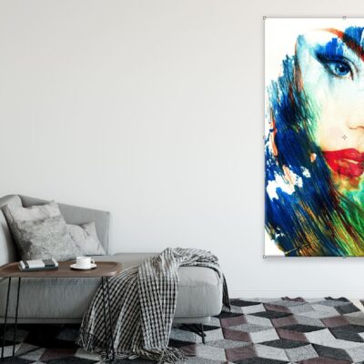 Woman Face Colorful Abstract Watercolor Painting Print 100% Australian Made