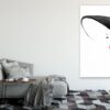 Fashion Woman with Hat B&W Abstract Watercolor Painting Print 100% Australian Made - Image 2