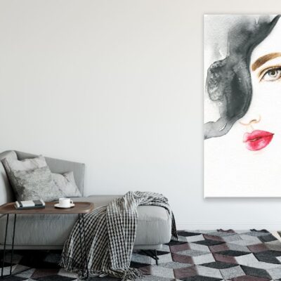 Woman Face Abstract Watercolor Painting Print 100% Australian Made