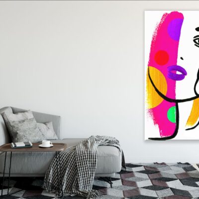 Fashion Woman Faces Illustration Print 100% Australian Made