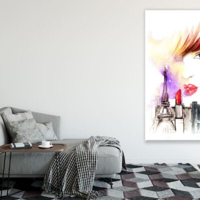 Woman Face & Makeup Watercolor Painting Print 100% Australian Made