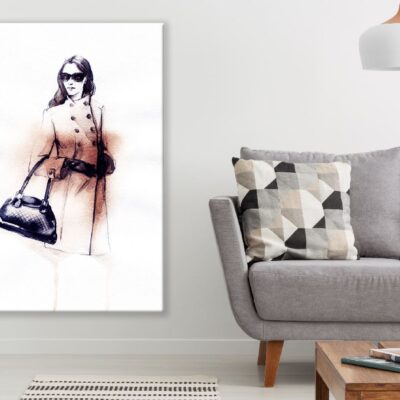 Fashion Women in Coats Painted Illustration Print 100% Australian Made