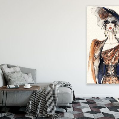Fashion Woman Painted Illustration Print 100% Australian Made