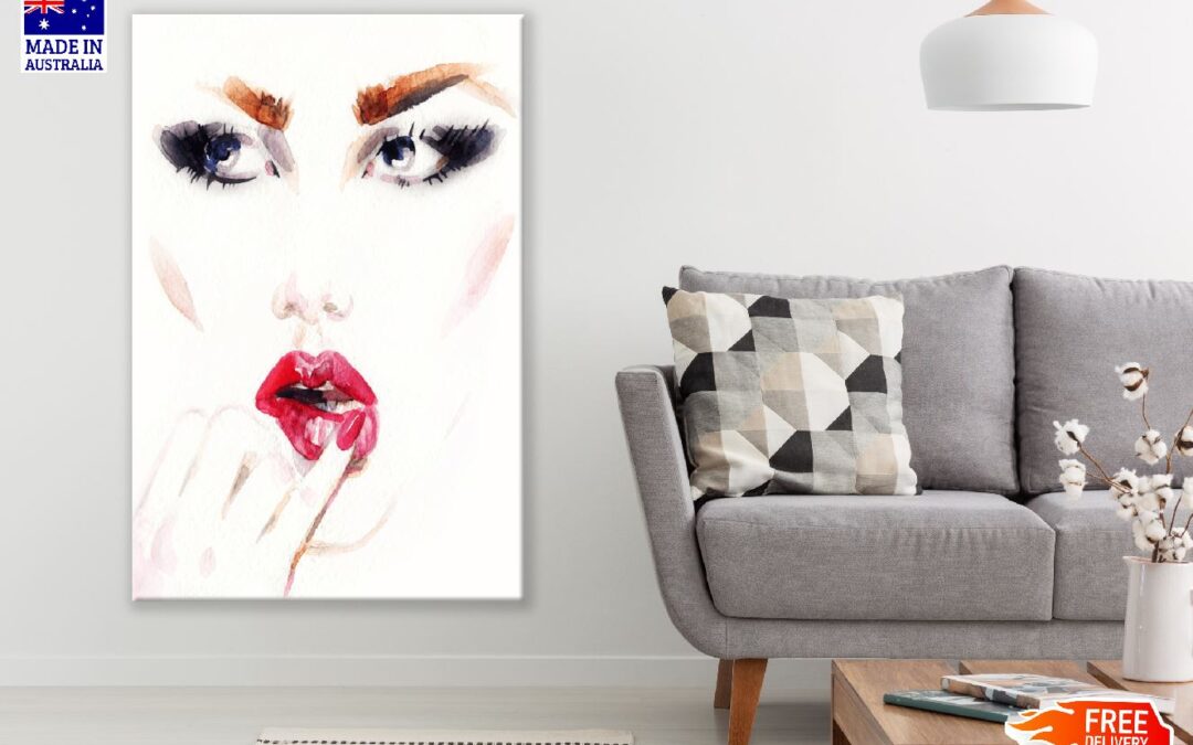 Woman Face Watercolor Painting Print 100% Australian Made