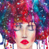 Girl Portrait Abstract Painting Home Decor Premium Quality Poster Print Choose Your Sizes - Image 2
