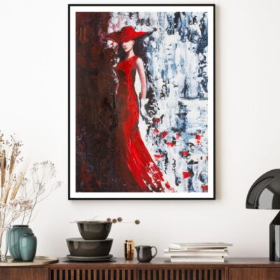 Girl Near Tree Watercolor Paint Home Decor Premium Quality Poster Print Choose Your Sizes