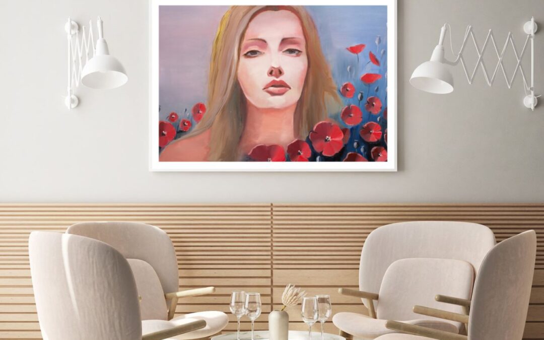 Girl Portrait Watercolor Painting Home Decor Premium Quality Poster Print Choose Your Sizes