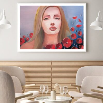 Girl Portrait Watercolor Painting Home Decor Premium Quality Poster Print Choose Your Sizes