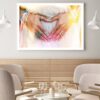 Girl Making Heart Shape from Hand Home Decor Premium Quality Poster Print Choose Your Sizes