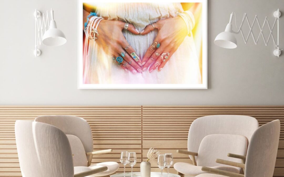Girl Making Heart Shape from Hand Home Decor Premium Quality Poster Print Choose Your Sizes