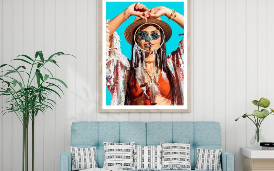 Girl with Dream Catcher Portrait Home Decor Premium Quality Poster Print Choose Your Sizes