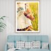 Girl on Grass Field Photograph Home Decor Premium Quality Poster Print Choose Your Sizes