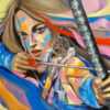 Warrior Girl Oil Painting Print 100% Australian Made - Image 2