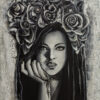 Girl with Floral Headdress Paint Print 100% Australian Made - Image 2