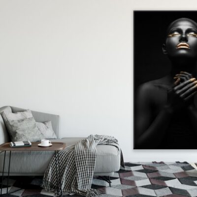Girl with Black & Gold Makeup Print 100% Australian Made