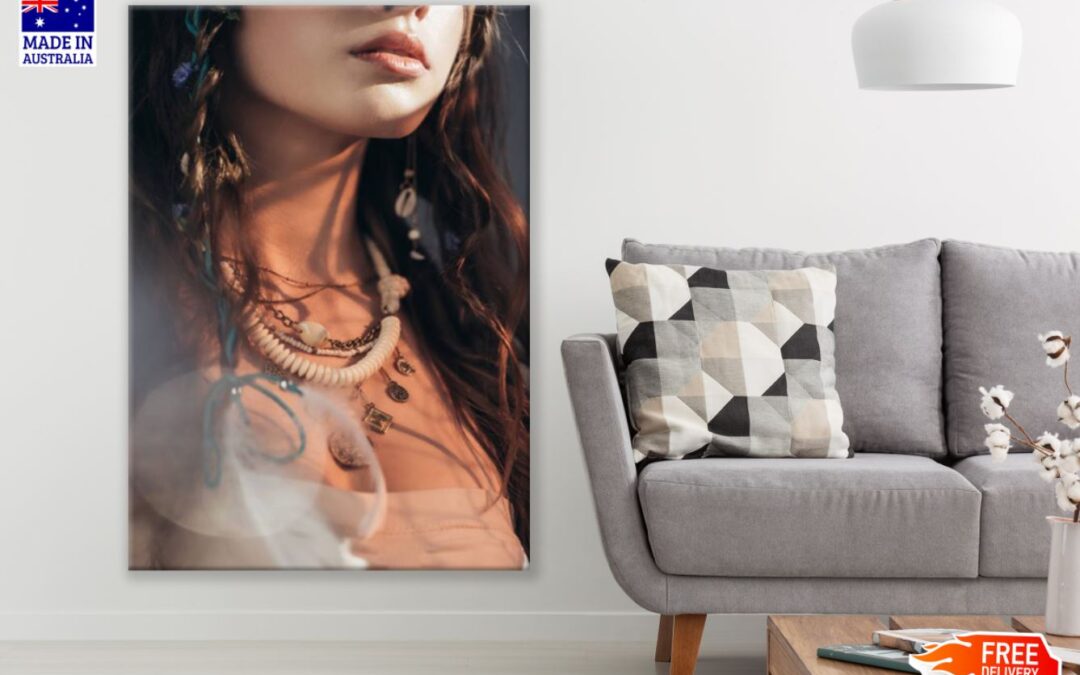 Girl with Jewellery Portrait View Print 100% Australian Made