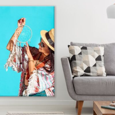 Girl with Dream Catcher Portrait Print 100% Australian Made