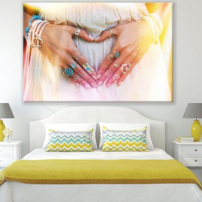 Girl Making Heart Shape from Hand Print 100% Australian Made