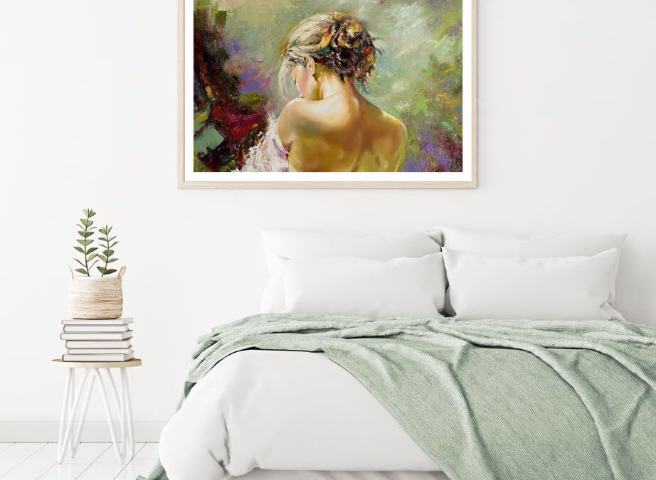 Girl Back View Oil Painting Home Decor Premium Quality Poster Print Choose Your Sizes