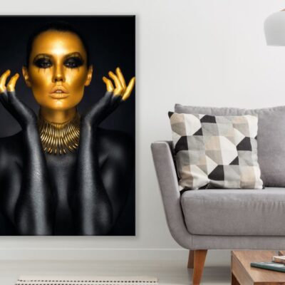 Gold & Black Makeup Photograph Print 100% Australian Made
