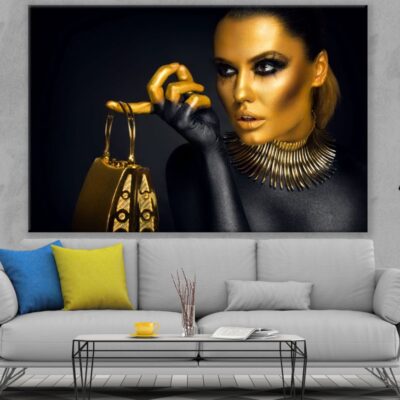Gold & Black Makeup Photograph Print 100% Australian Made