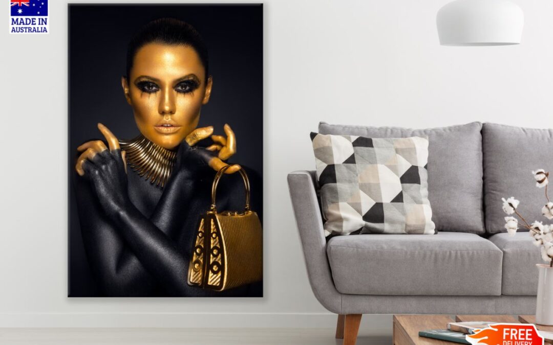 Gold & Black Makeup Photograph Print 100% Australian Made