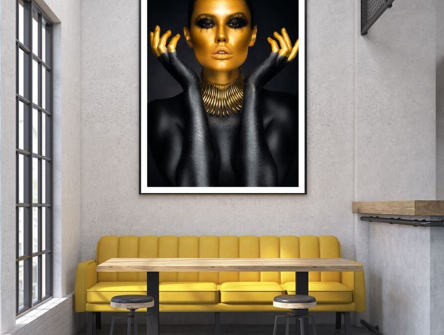 Gold & Black Makeup Photograph Home Decor Premium Quality Poster Print Choose Your Sizes