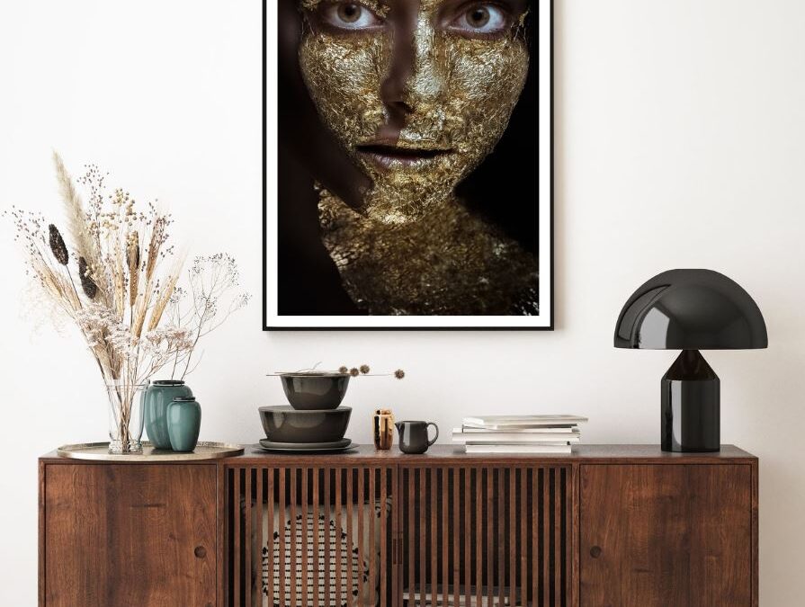 Girl with Gold Makeup Photograph Home Decor Premium Quality Poster Print Choose Your Sizes