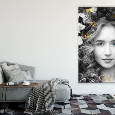 Woman Face Closeup Fashion Photograph Print 100% Australian Made