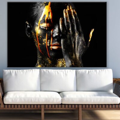 Woman Face Closeup Fashion Photograph Print 100% Australian Made