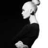 Woman Face Closeup Fashion B&W Photograph Print 100% Australian Made - Image 2