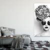 Woman Face Closeup Fashion B&W Photograph Print 100% Australian Made
